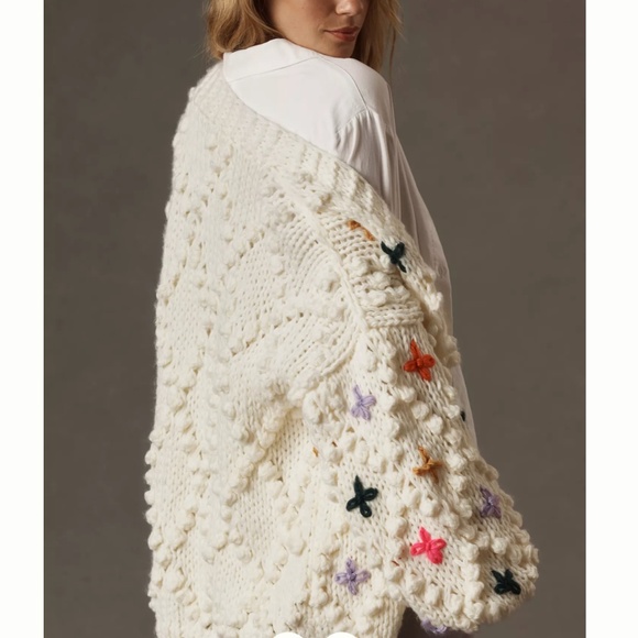 Anthropologie Rare In Things Bauble Chunky Knit Cardigan NWOT - Picture 14 of 14